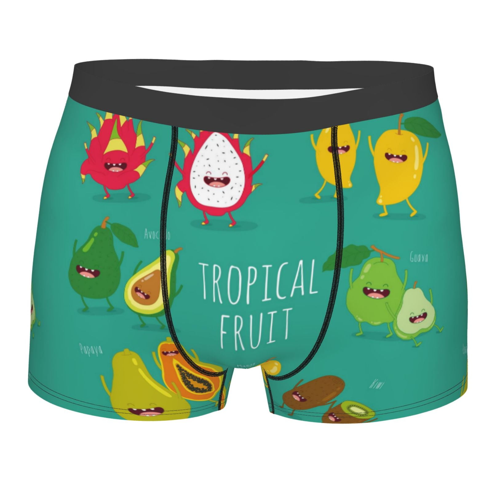 Kll Tropical Fruit Men'S Cotton Boxer Briefs Underwear-Small
