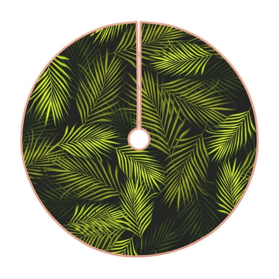 Kll Tropical Palm Leaves Fern Leaf Christmas Tree Skirt 36",Party Decorations Farmhouse For Christmas Decorations Holiday Party