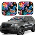 thumbnail image 1 of Kll Tropical Palm Leaves Windshield Sun Shade 2-Piece Foldable Car Front Window Sunshade For Most Sedans Suv Truck - Auto Sun Blocker Visor Protector Blocks Max Uv Rays - Small, 1 of 7
