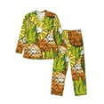 thumbnail image 1 of Kll Tropical Summer Fruit Sleepwear Mens Flannel Pajamas,Long Cotton Pj Set, 1 of 9