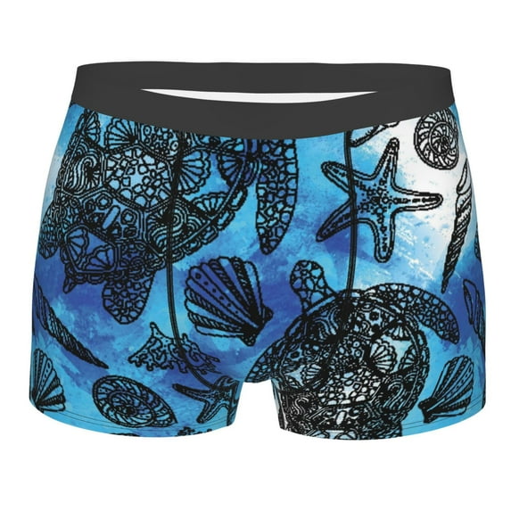 Kll Turtle Men'S Cotton Boxer Briefs Underwear-X-Large
