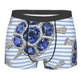 thumbnail image 1 of Kll Turtle With Blue Stones Men'S Cotton Boxer Briefs Underwear-Large, 1 of 9