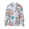 thumbnail image 1 of Kll Unicorn Doingyoga Print Men'S Women’s Upf 50+ Sun Protection Outdoor Hoodie Jacket Long Sleeve Fishing Hiking Performance Shirt- Large, 1 of 8