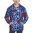 thumbnail image 1 of Kll Unisex Kids Boys Girls Hooded Pocket Pullover Hoodies-Abstract Colorful Butterflies, 1 of 9
