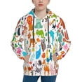thumbnail image 1 of Kll Unisex Kids Boys Girls Hooded Pocket Pullover Hoodies-Animals, 1 of 9