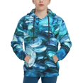 thumbnail image 1 of Kll Unisex Kids Boys Girls Hooded Pocket Pullover Hoodies-Blue Kyanite, 1 of 9