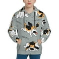 thumbnail image 1 of Kll Unisex Kids Boys Girls Hooded Pocket Pullover Hoodies-Funny Beagle Active Dog, 1 of 9