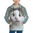 thumbnail image 1 of Kll Unisex Kids Boys Girls Hooded Pocket Pullover Hoodies-Funny Cat, 1 of 9