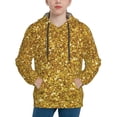 thumbnail image 1 of Kll Unisex Kids Boys Girls Hooded Pocket Pullover Hoodies-Gold Glitter, 1 of 9