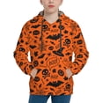 thumbnail image 1 of Kll Unisex Kids Boys Girls Hooded Pocket Pullover Hoodies-Happy Halloween 6, 1 of 9