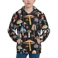 thumbnail image 1 of Kll Unisex Kids Boys Girls Hooded Pocket Pullover Hoodies-Mushrooms And Autumn Leaves, 1 of 9
