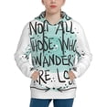 thumbnail image 1 of Kll Unisex Kids Boys Girls Hooded Pocket Pullover Hoodies-Not All Who Wander Are Lost1, 1 of 9