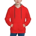thumbnail image 1 of Kll Unisex Kids Boys Girls Hooded Pocket Pullover Hoodies-Red, 1 of 9