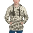 thumbnail image 1 of Kll Unisex Kids Boys Girls Hooded Pocket Pullover Hoodies-Vineyard Landscape, 1 of 9