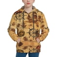 thumbnail image 1 of Kll Unisex Kids Boys Girls Hooded Pocket Pullover Hoodies-Vintag Ancient Sailboats, 1 of 9