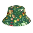 thumbnail image 1 of Kll Vegan Bucket Hat For Women Men Packable Travel Beach Sun Hat Outdoor Rave Accessories Reflective Fisherman Cap, 1 of 9