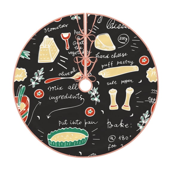 Kll Vegetable Quiche Christmas Tree Skirt 36",Party Decorations Farmhouse For Christmas Decorations Holiday Party
