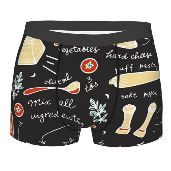 Kll Vegetable Quiche Men'S Cotton Boxer Briefs Underwear-Small