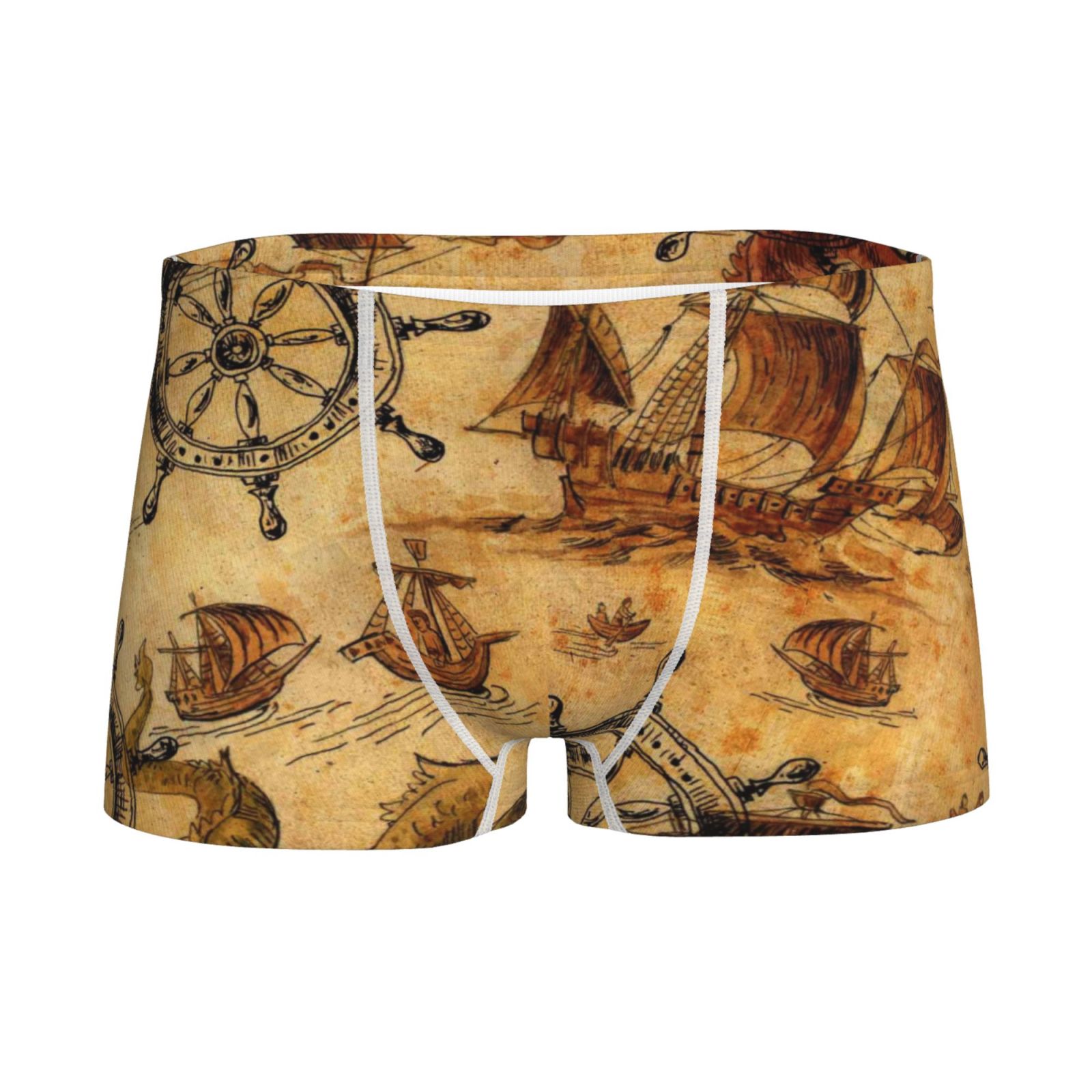 Kll Vintag Ancient Sailboats Underwear Boys' Boxer Briefs Shorts ...