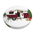 thumbnail image 1 of Kll Vintage Buffalo Plaid Christmas Camper Round Bar Chair Cushion Cover 13 Inch,Bar Stool Protector With Elastic, Soft Washable, 1 of 7
