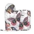 thumbnail image 1 of Kll Vintage Butterflies Oven Gloves And Pot Holders Grill Gloves - Oven Gloves And Pot Holders, Non-Slip Cooking Gloves With Recycled Pads, 1 of 9