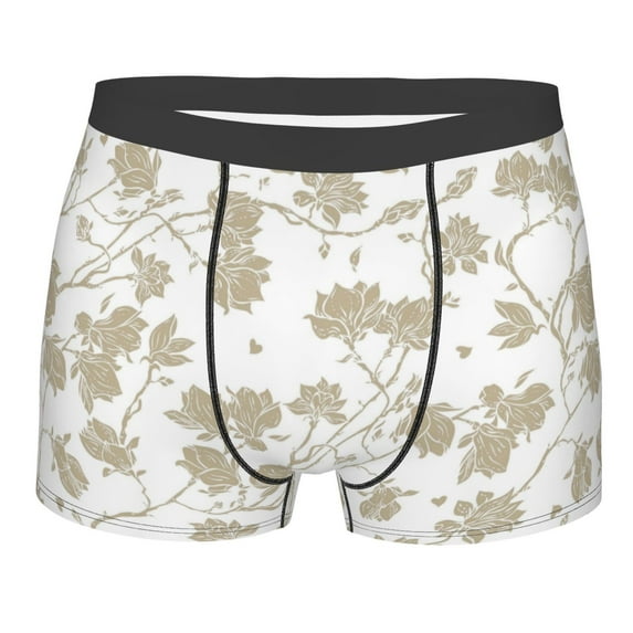 Kll Vintage Stylized White Color Men'S Cotton Boxer Briefs Underwear-X-Large