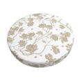 thumbnail image 1 of Kll Vintage Stylized White Color Round Bar Chair Cushion Cover 13 Inch,Bar Stool Protector With Elastic, Soft Washable, 1 of 7