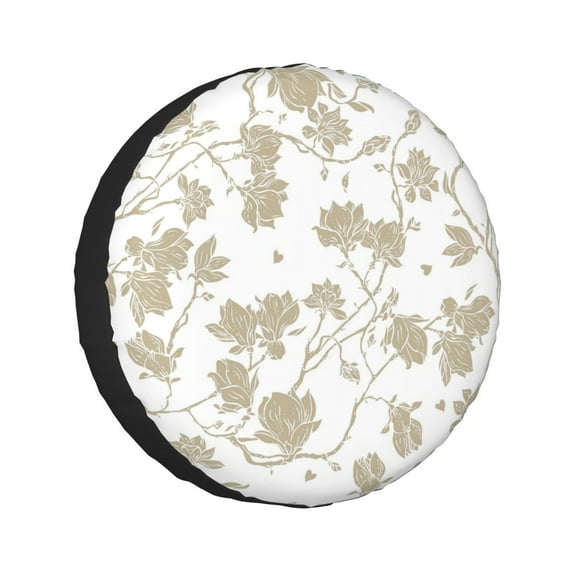 Kll Vintage Stylized White Color Tire Cover,Universal Wheel Tire Cover For Trailer, Rv, Suv, Truck,Camper And Many Vehicle,(16 Inch)