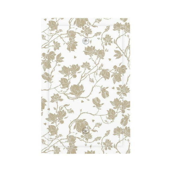 Kll Vintage Stylized White Color Wall Plate,Gloss Finish,Standard Size 1 - 5" X 3", Polycarbonate Thermoplastic,Electric Receptacle Plug Covers