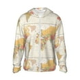 thumbnail image 1 of Kll Vintage World Map1 Print Men'S Women’s Upf 50+ Sun Protection Outdoor Hoodie Jacket Long Sleeve Fishing Hiking Performance Shirt- 3x-Large, 1 of 8