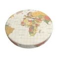 thumbnail image 1 of Kll Vintage World Map1 Round Bar Chair Cushion Cover 12 Inch,Bar Stool Protector With Elastic, Soft Washable, 1 of 7