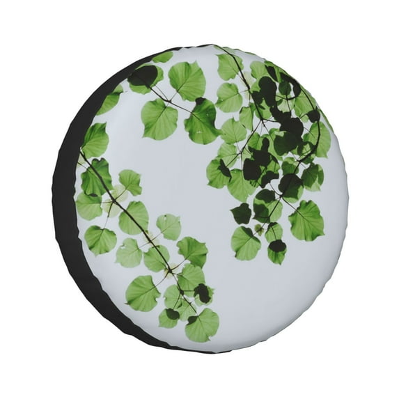 Kll Watercolor Green Leaves Tire Cover,Universal Wheel Tire Cover For Trailer, Rv, Suv, Truck,Camper And Many Vehicle,(16 Inch)