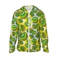 thumbnail image 1 of Kll Watercolor Kiwi Fruits Summer Print Men'S Women’s Upf 50+ Sun Protection Outdoor Hoodie Jacket Long Sleeve Fishing Hiking Performance Shirt- Large, 1 of 8