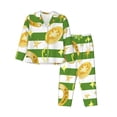 thumbnail image 1 of Kll Watercolor St Patrick Day Print Women'S Long Sleeve Pajamas With Pants Sleepwear Loungewear 2 Set-Medium, 1 of 9