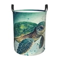 thumbnail image 1 of Kll Watercolor Turtle1 Waterproof Foldable Laundry Hamper Bucket With Handles For Storage Bin,Kids Room,Home Organizer (Medium), 1 of 8