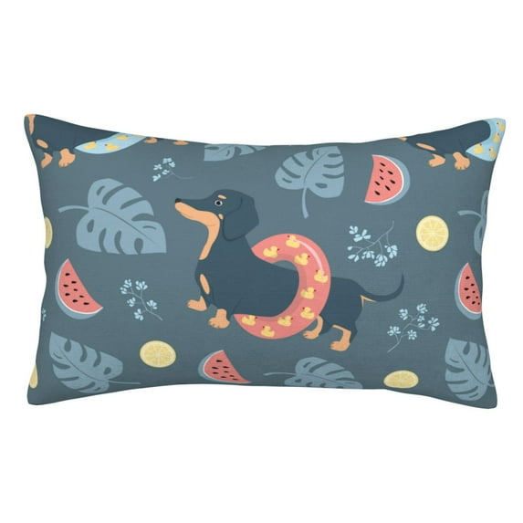 Kll Watermelons Dachshunds Pillow Covers Envelope Closure,Super Soft And Cozy Fuzzy Fleece Pillow Case Cover 16"X24"