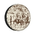 thumbnail image 1 of Kll Western Desert Cowboys2 Tire Cover,Universal Wheel Tire Cover For Trailer, Rv, Suv, Truck,Camper And Many Vehicle,(16 Inch), 1 of 7