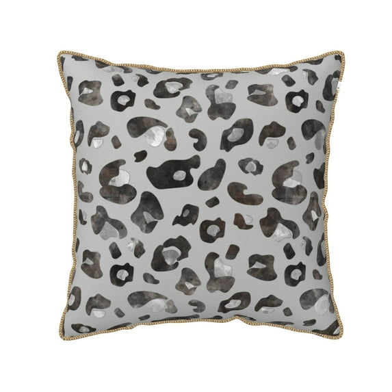 Kll Wild Animal Leopard Decorative Throw Pillow Covers Velvet Soft For Couch Sofa Bedroom Living Room Outdoor -16"X16"
