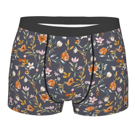Kll Wildflowers Men'S Cotton Boxer Briefs Underwear-Large