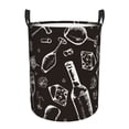 thumbnail image 1 of Kll Wine Seamless Waterproof Foldable Laundry Hamper Bucket With Handles For Storage Bin,Kids Room,Home Organizer (Medium), 1 of 8