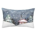 thumbnail image 1 of Kll Winter Landscape Pillow Covers Envelope Closure,Super Soft And Cozy Fuzzy Fleece Pillow Case Cover 16"X24", 1 of 9