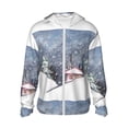 thumbnail image 1 of Kll Winter Landscape Print Men'S Women’s Upf 50+ Sun Protection Outdoor Hoodie Jacket Long Sleeve Fishing Hiking Performance Shirt- Medium, 1 of 8