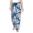 thumbnail image 1 of Kll Womens Blue Shells Print Pajama Pants Soft Pajama Bottoms For Women Cozy Lounge Pants, 1 of 9