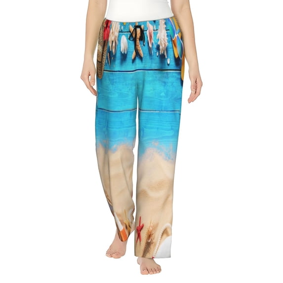 Kll Womens Boards And Beach Print Pajama Pants Soft Pajama Bottoms For Women Cozy Lounge Pants