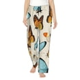 thumbnail image 1 of Kll Womens Butterflies Print Pajama Pants Soft Pajama Bottoms For Women Cozy Lounge Pants, 1 of 9