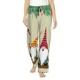thumbnail image 1 of Kll Womens Christmas Card With Gnomes Print Pajama Pants Soft Pajama Bottoms For Women Cozy Lounge Pants, 1 of 9