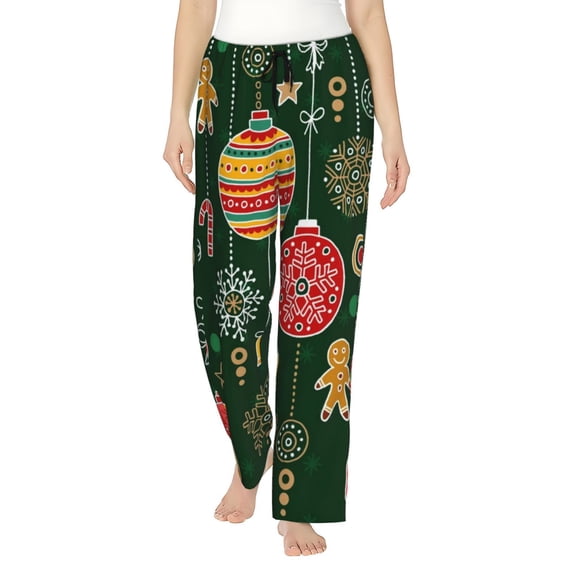 Kll Womens Christmas Print Pajama Pants Soft Pajama Bottoms For Women Cozy Lounge Pants