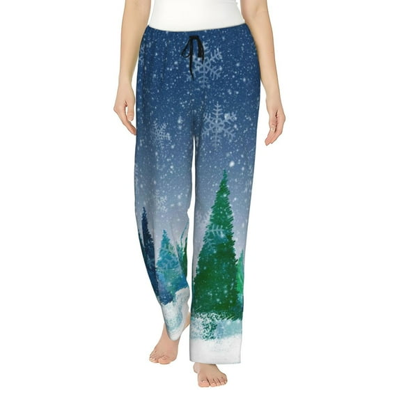 Kll Womens Christmas Trees Print Pajama Pants Soft Pajama Bottoms For Women Cozy Lounge Pants