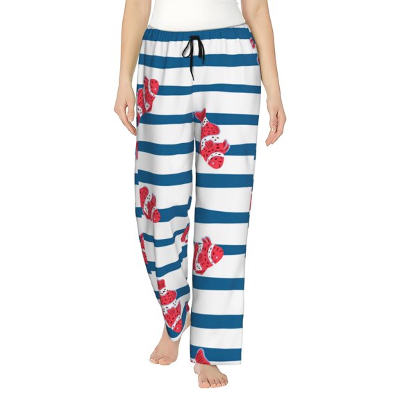 Kll Womens Clown Fish Print Pajama Pants Soft Pajama Bottoms For Women Cozy Lounge Pants