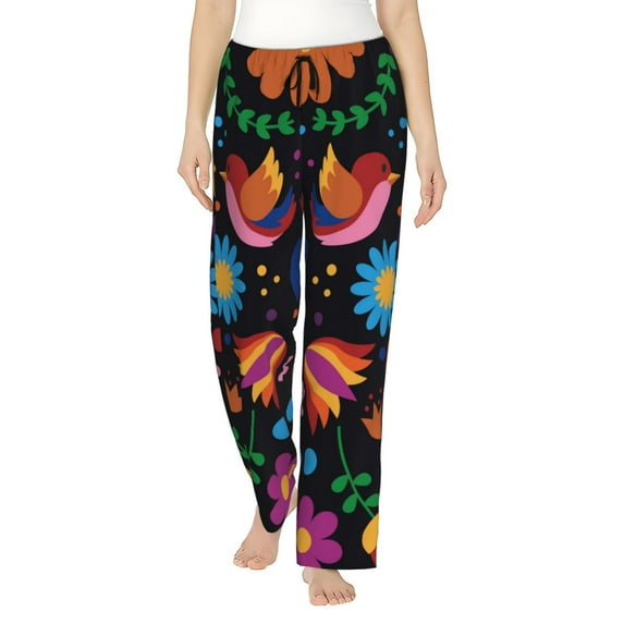 Kll Womens Colorful Floral2 Print Pajama Pants Soft Pajama Bottoms For Women Cozy Lounge Pants
